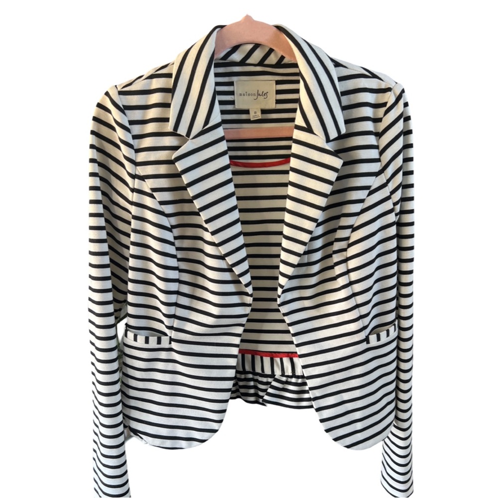 MAISON JULES STRIPPED BLAZER